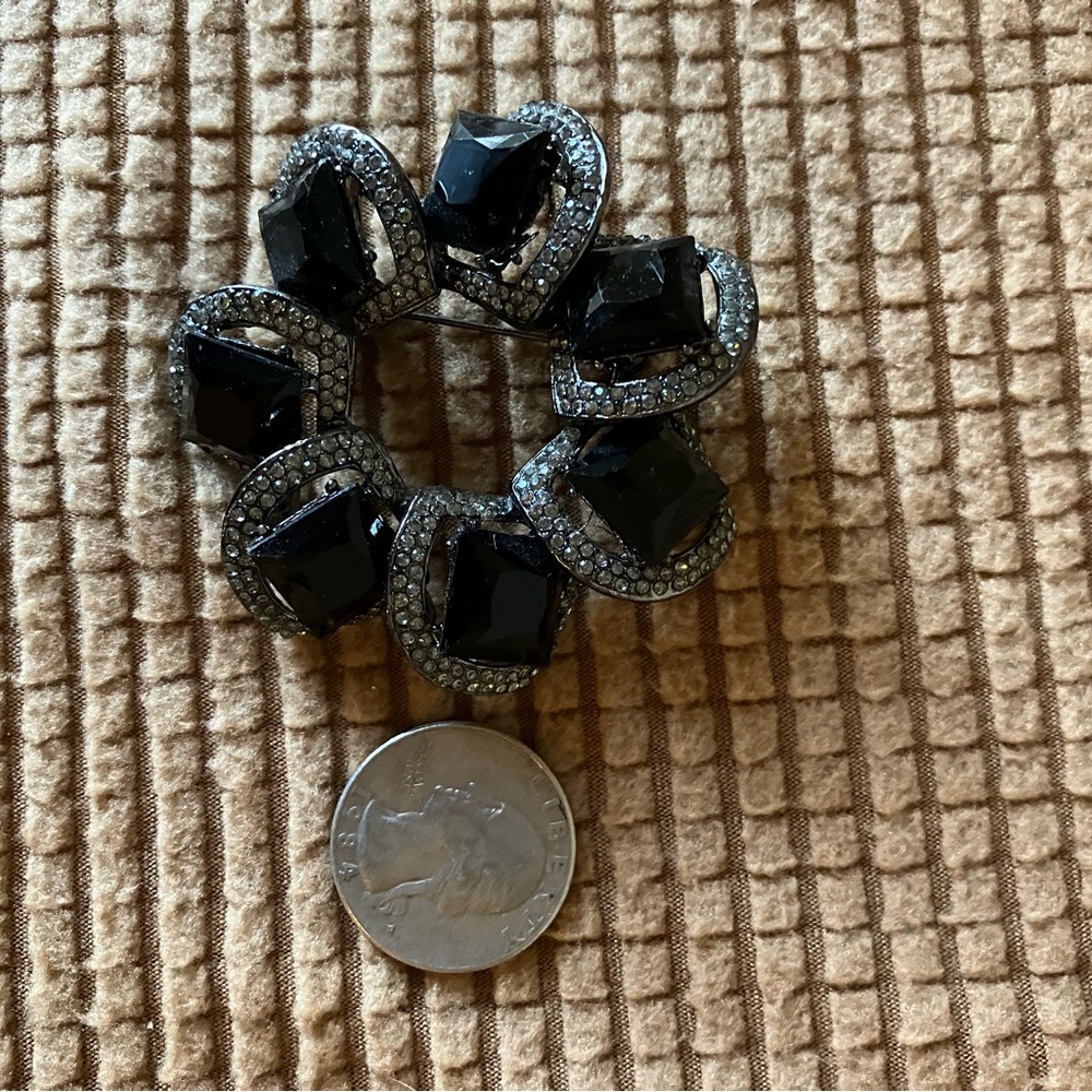 Black and Silver Brooch